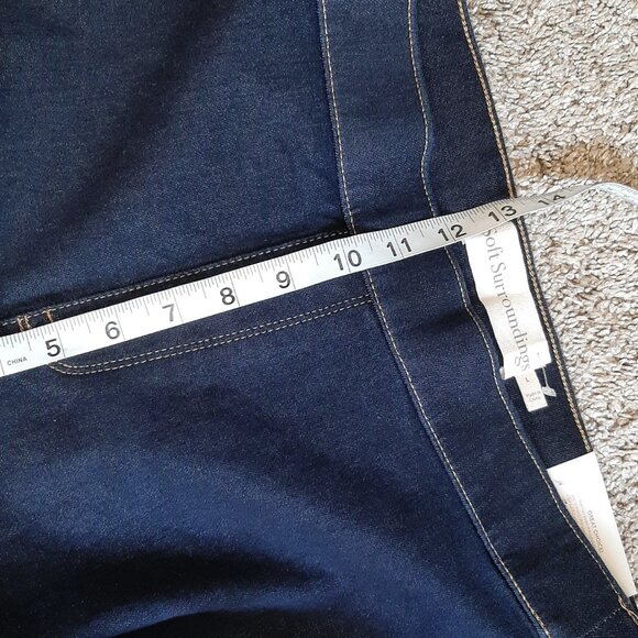 Soft Surroundings NWT The Ultimate Pull On Slim Full Length Jeans Marina Wash L - Picture 12 of 14